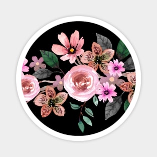 BOHO CHIC PEACH ROSE FLOWERS ARRANGEMENT Magnet